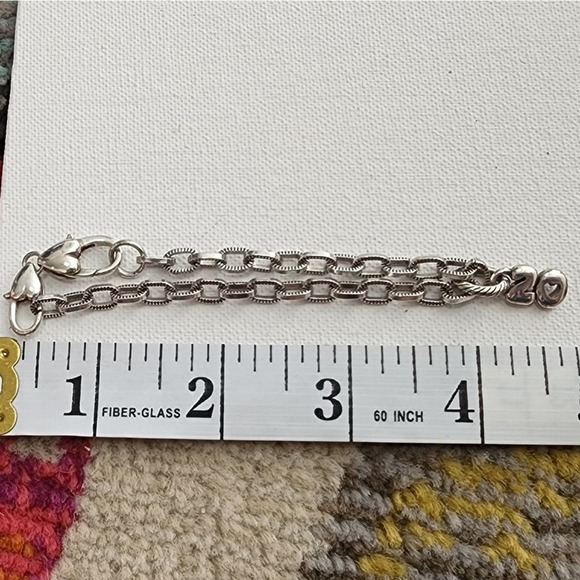 Brighton Heart Clasp Charm Bracelet Silver Plated Link Chain Fashion Jewelry‎ - Picture 3 of 3